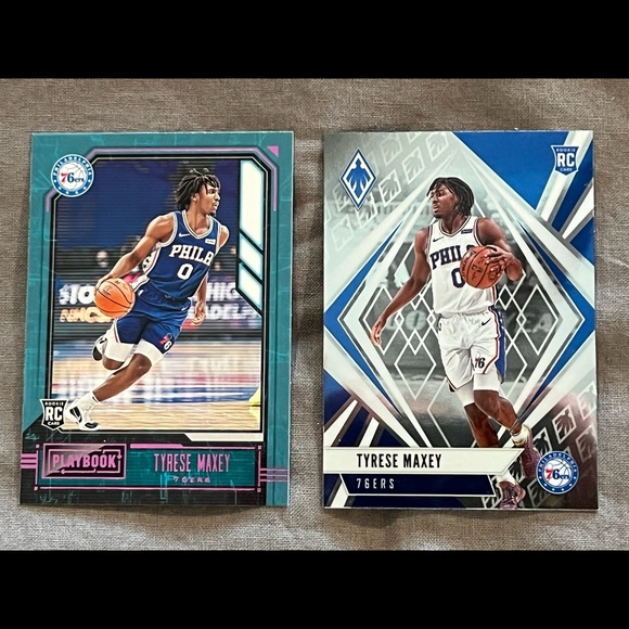 Panini Other - Lot of 2 Tyrese Maxey Rookie Cards RC 2020-21 Panini Phoenix & Playbook Insert